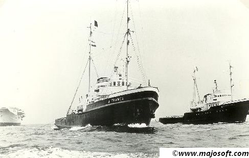 THAMES en barendsz zee met het vliegdekschip MINAS GERAIS van ROTTERDAM naar BRAZILLIE.